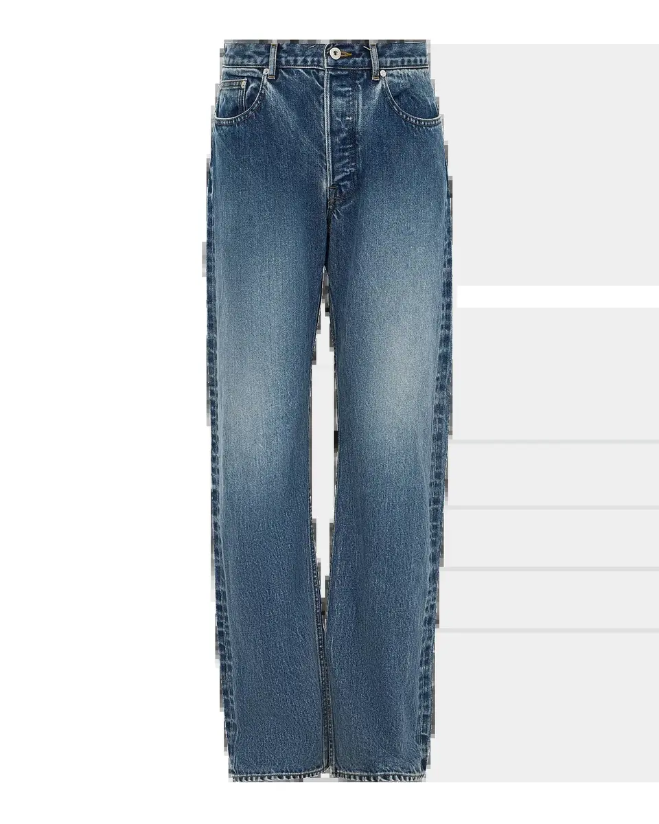 JW Anderson Men's Blue-Wash Denim Straight Leg Jeans | Thumbnail 2 JW Anderson Men's Blue-Wash Denim Straight Leg Jeans | Thumbnail 2