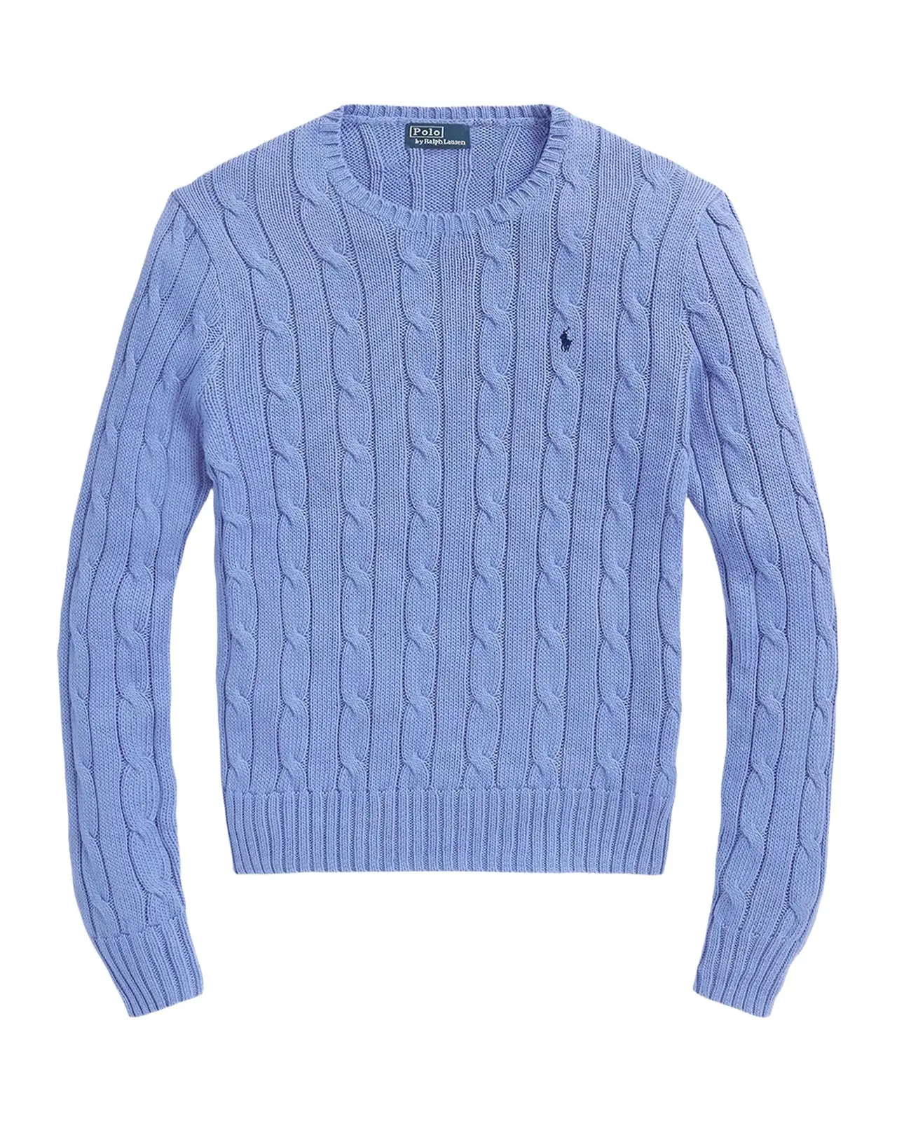 Julianna Cable-Knit Cotton Crewneck Sweater Julianna Cable-Knit Cotton Crewneck Sweater