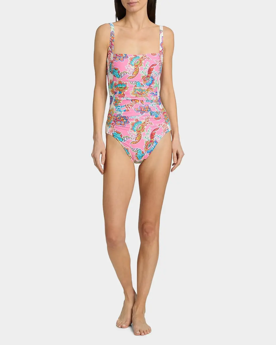Johnny Was Roisin Marilyn Ruched One-Piece Swimsuit | Thumbnail 2 Johnny Was Roisin Marilyn Ruched One-Piece Swimsuit | Thumbnail 2