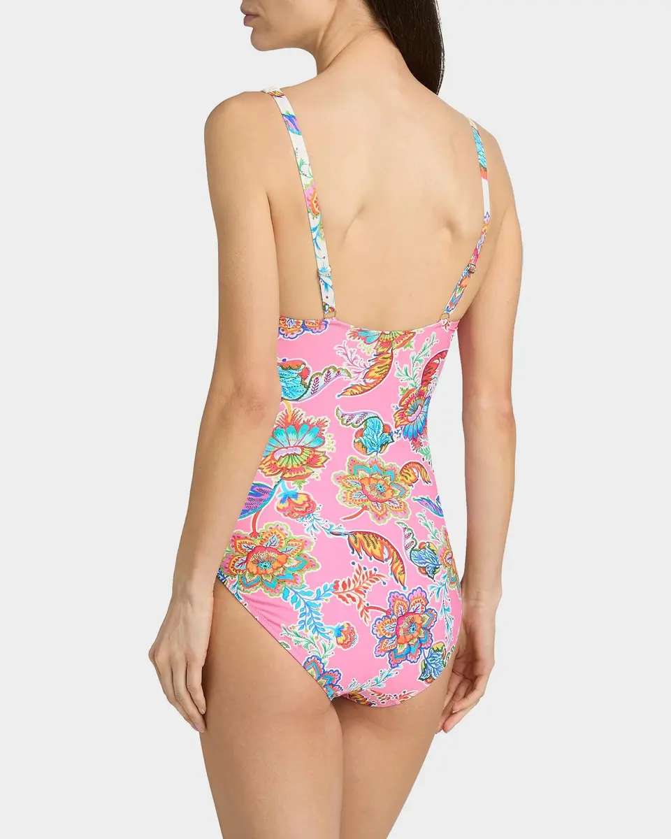 Johnny Was Roisin Marilyn Ruched One-Piece Swimsuit | Thumbnail 3 Johnny Was Roisin Marilyn Ruched One-Piece Swimsuit | Thumbnail 3