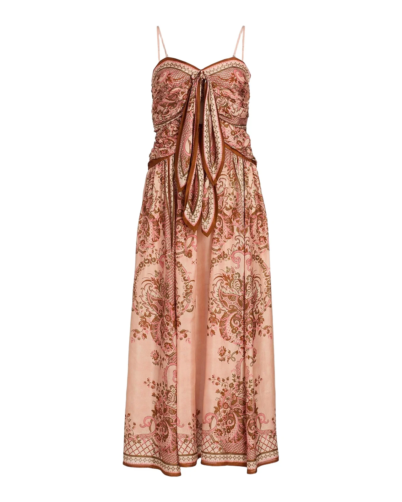 Zimmermann Aster Scarf Paisley Silk Midi Dress