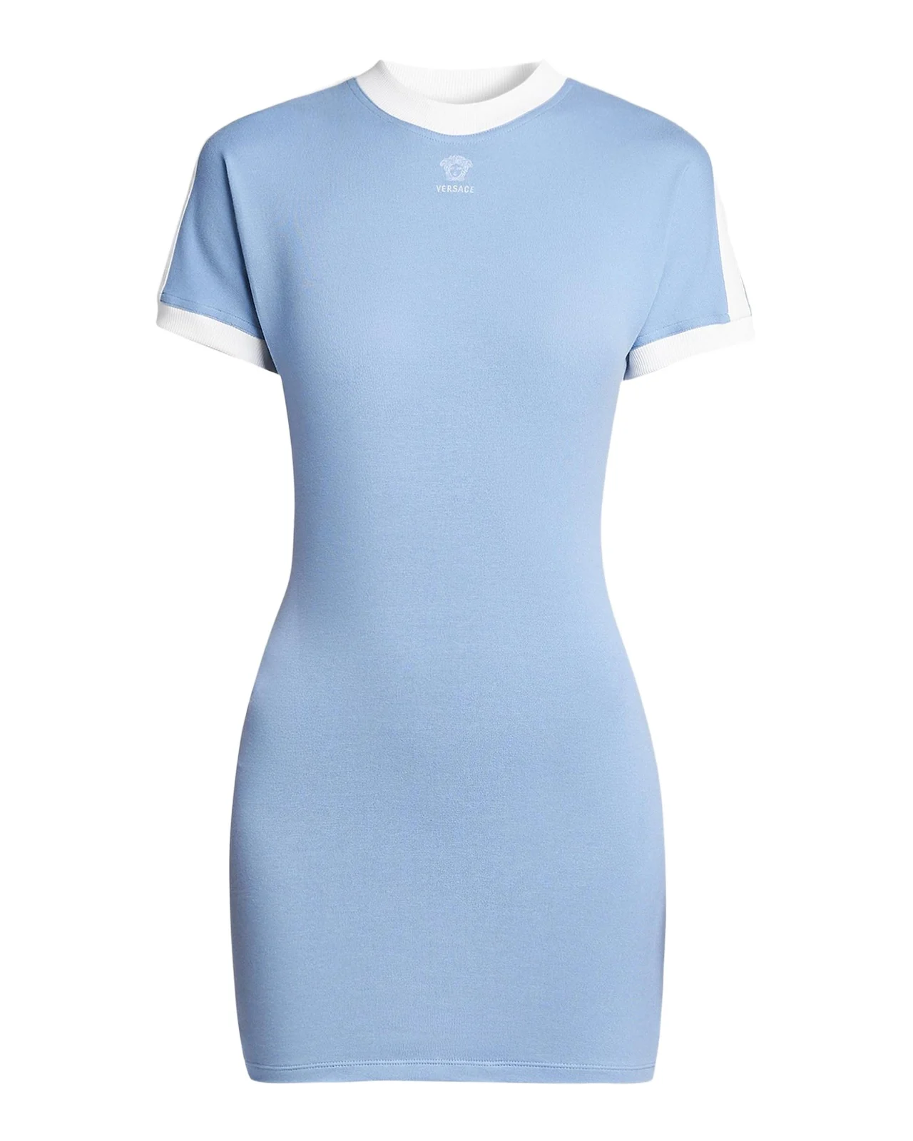 La Vacanza Medusa Logo Stretch Cotton T-Shirt Dress La Vacanza Medusa Logo Stretch Cotton T-Shirt Dress