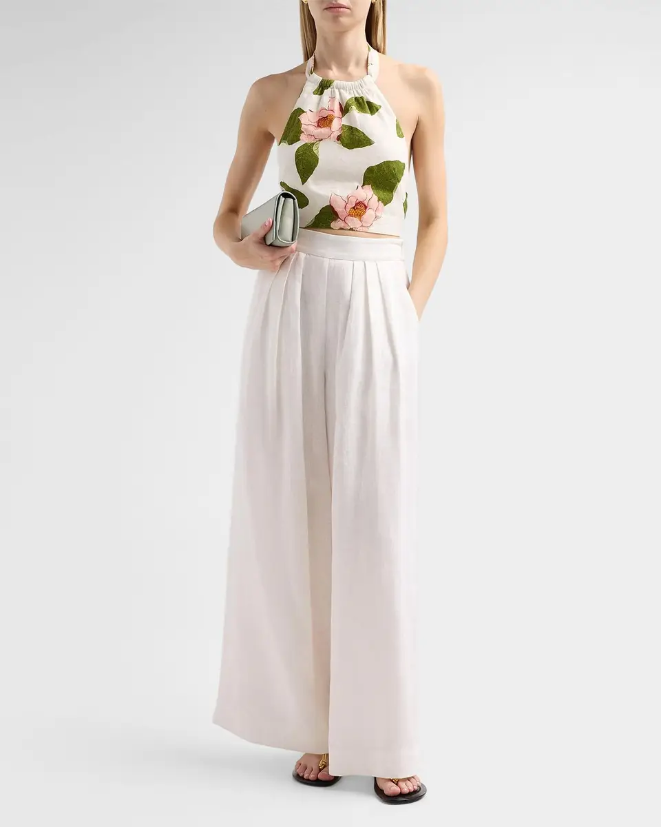 Cara Cara Dahlia Floral Halter Top | Thumbnail 2 Cara Cara Dahlia Floral Halter Top | Thumbnail 2