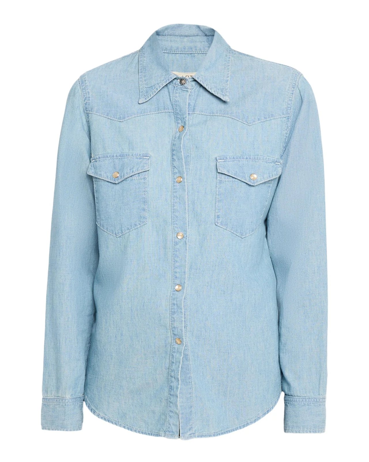 Travis Chambray Western Button-Down Shirt