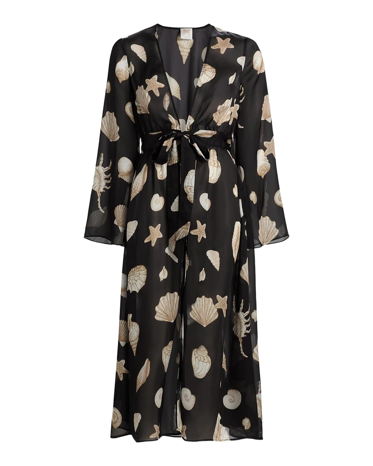 Vince Seashell-Print Cover-Up Midi Dress Vince Seashell-Print Cover-Up Midi Dress