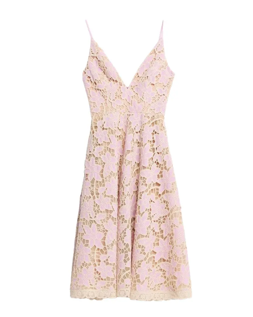 HELSI Amelia Plunging Floral Lace Midi Dress | Image 1 HELSI Amelia Plunging Floral Lace Midi Dress | Image 1