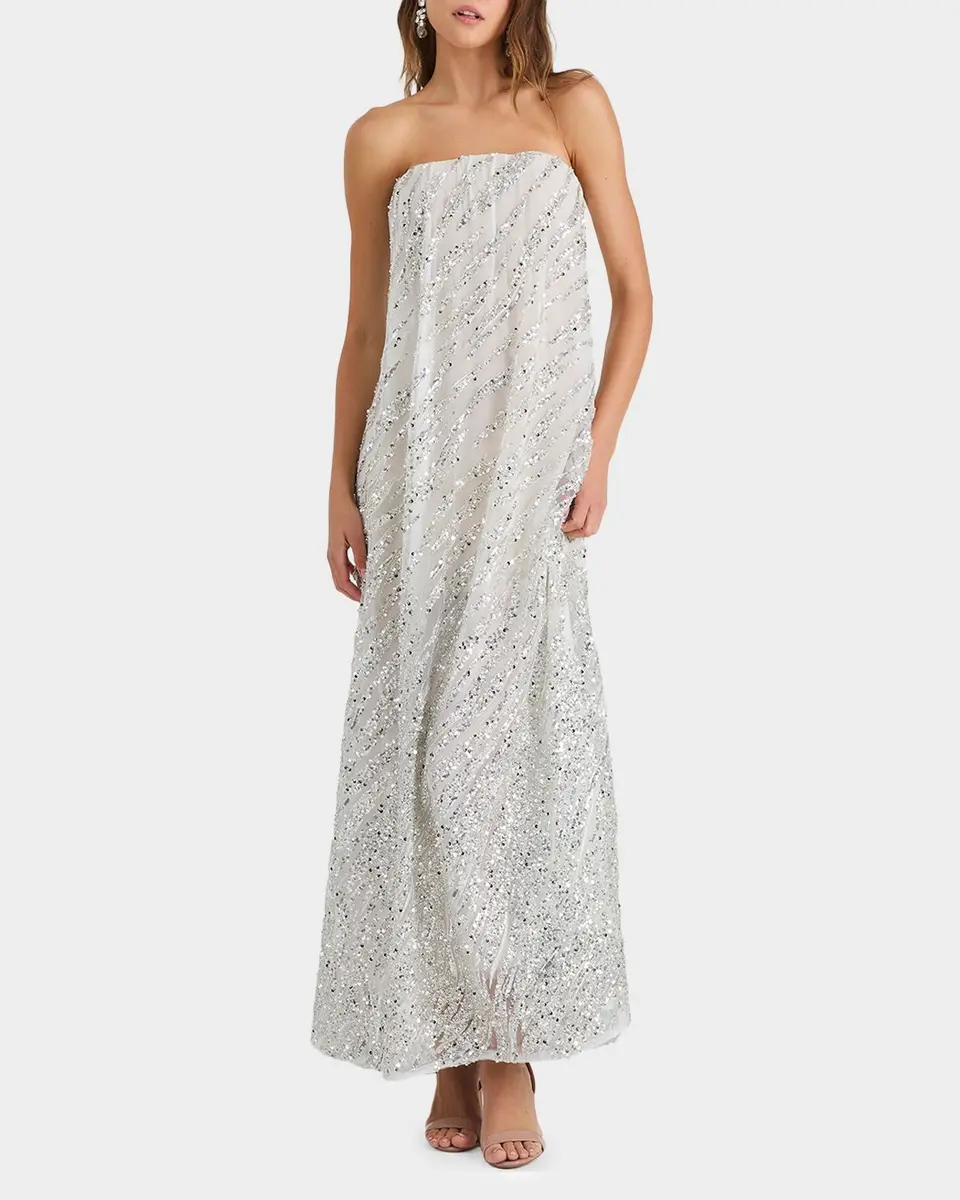 HELSI Margot Strapless Ombre Sequin Gown | Thumbnail 2 HELSI Margot Strapless Ombre Sequin Gown | Thumbnail 2