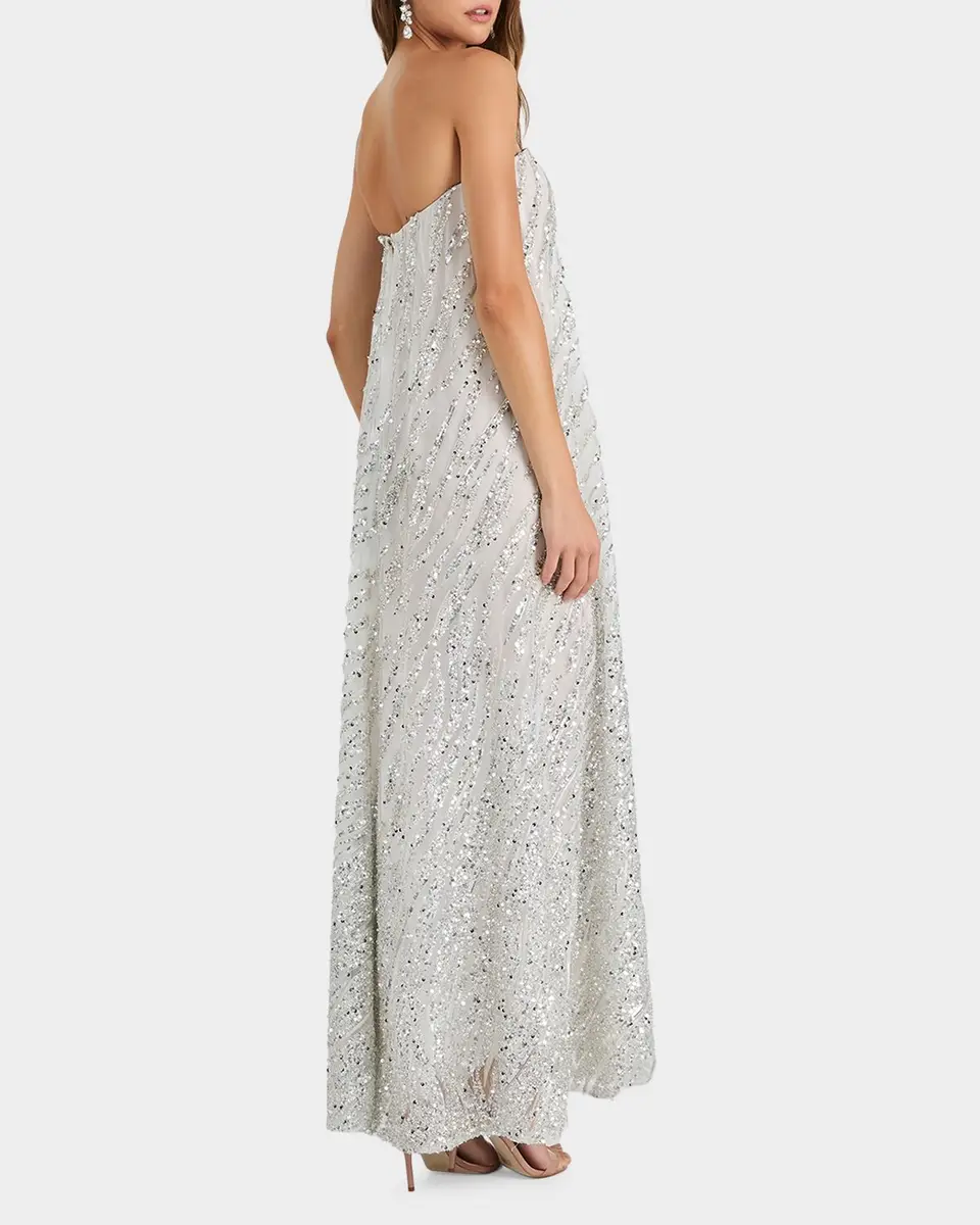 HELSI Margot Strapless Ombre Sequin Gown | Thumbnail 3 HELSI Margot Strapless Ombre Sequin Gown | Thumbnail 3