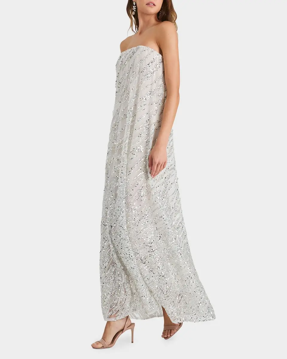 HELSI Margot Strapless Ombre Sequin Gown | Thumbnail 4 HELSI Margot Strapless Ombre Sequin Gown | Thumbnail 4