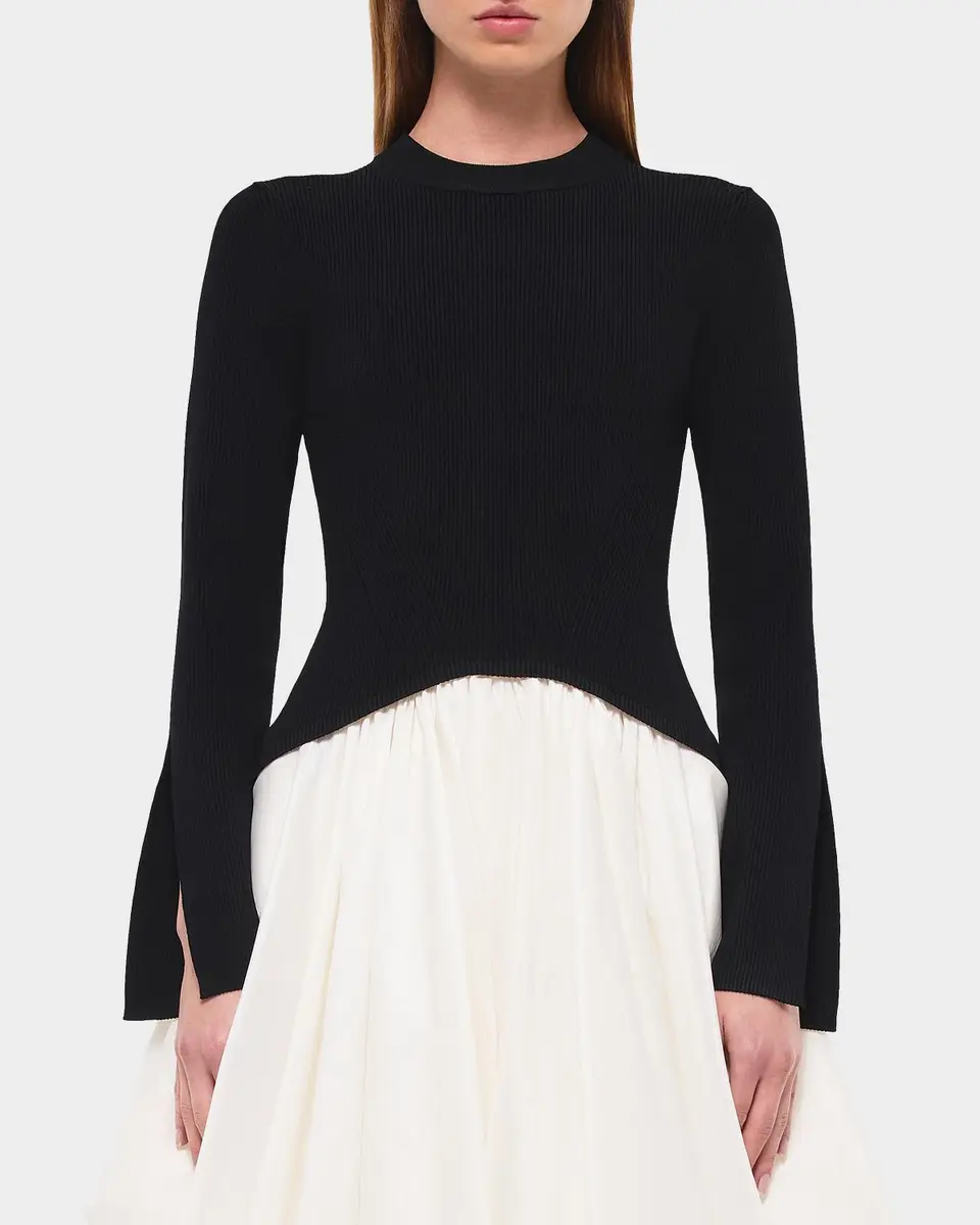 Simkhai Kenlie Long-Sleeve Bubble Midi Dress | Thumbnail 4 Simkhai Kenlie Long-Sleeve Bubble Midi Dress | Thumbnail 4
