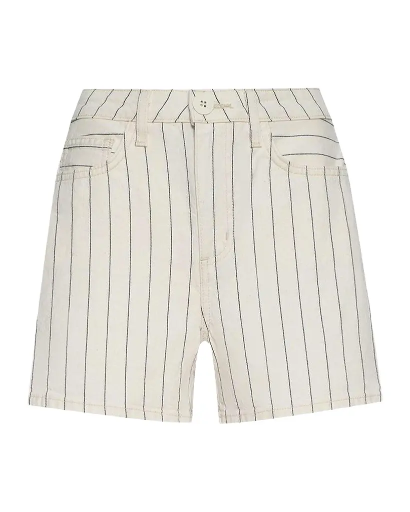 L'AGENCE Lissania Pinstriped Ultra High-Rise Denim Shorts | Image 1 L'AGENCE Lissania Pinstriped Ultra High-Rise Denim Shorts | Image 1