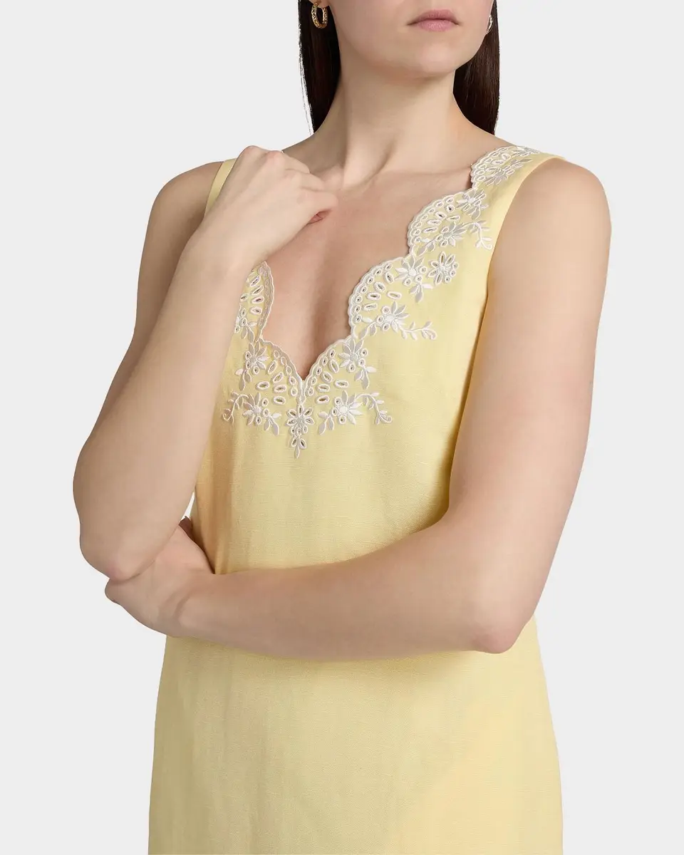 Simkhai Edena Embroidered Linen Mini Dress | Thumbnail 5 Simkhai Edena Embroidered Linen Mini Dress | Thumbnail 5