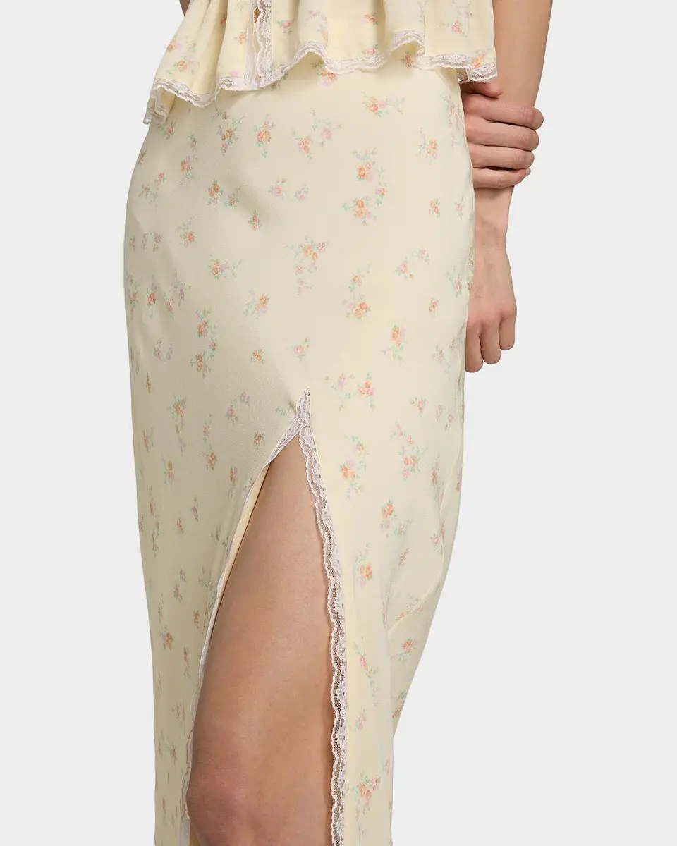 LoveShackFancy Silvia Floral Slit Midi Skirt | Thumbnail 5 LoveShackFancy Silvia Floral Slit Midi Skirt | Thumbnail 5