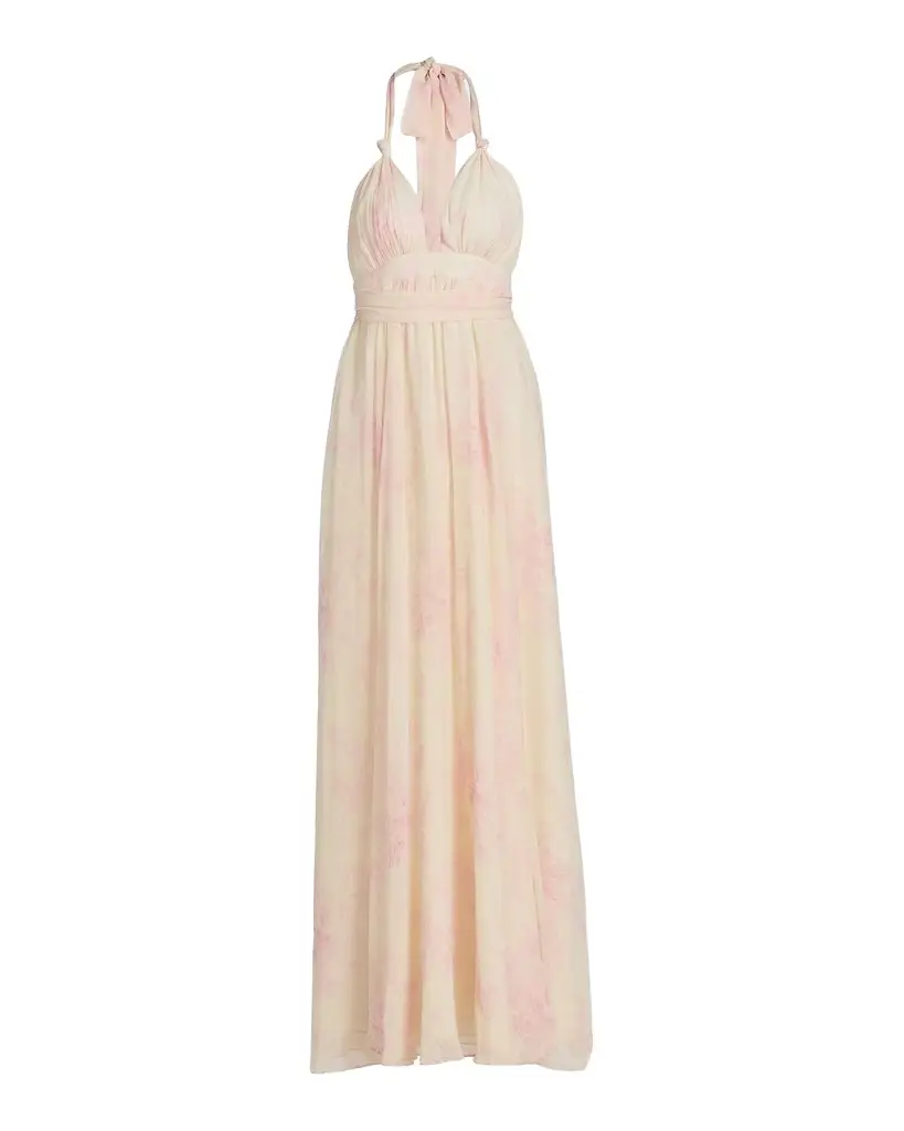 LoveShackFancy Lilah Floral Silk Maxi Dress | Image 1 LoveShackFancy Lilah Floral Silk Maxi Dress | Image 1
