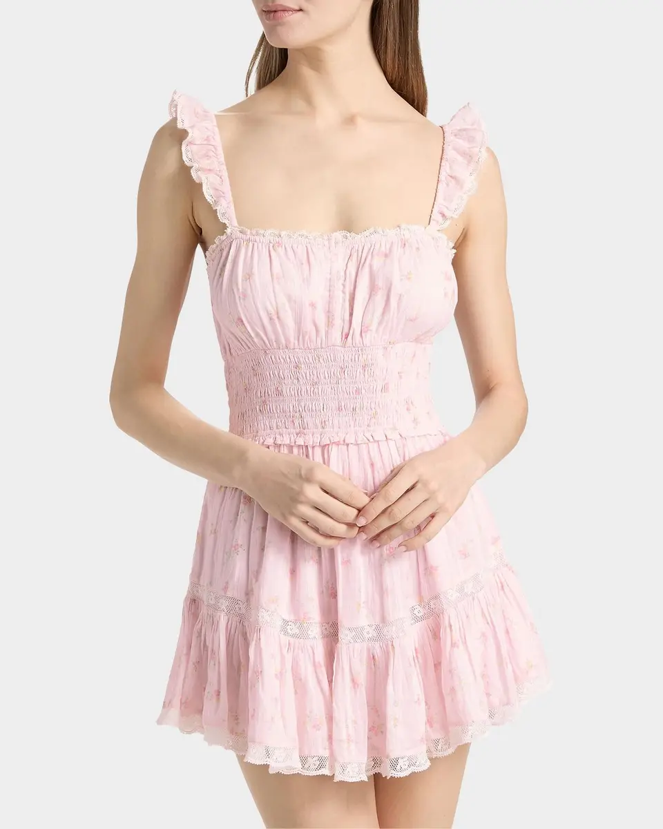 LoveShackFancy Maralina Floral Cotton Minidress | Thumbnail 4 LoveShackFancy Maralina Floral Cotton Minidress | Thumbnail 4