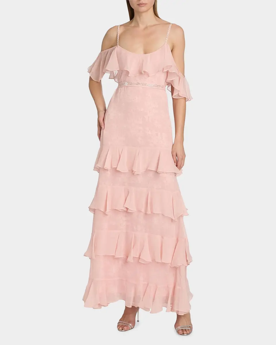 LoveShackFancy Laelia Rose-Print Ruffled Silk Maxi Dress | Thumbnail 2 LoveShackFancy Laelia Rose-Print Ruffled Silk Maxi Dress | Thumbnail 2