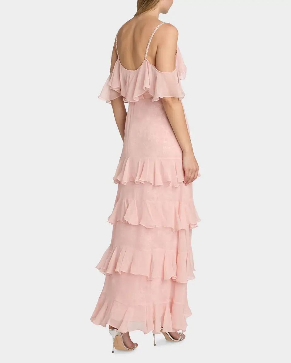 LoveShackFancy Laelia Rose-Print Ruffled Silk Maxi Dress | Thumbnail 3 LoveShackFancy Laelia Rose-Print Ruffled Silk Maxi Dress | Thumbnail 3