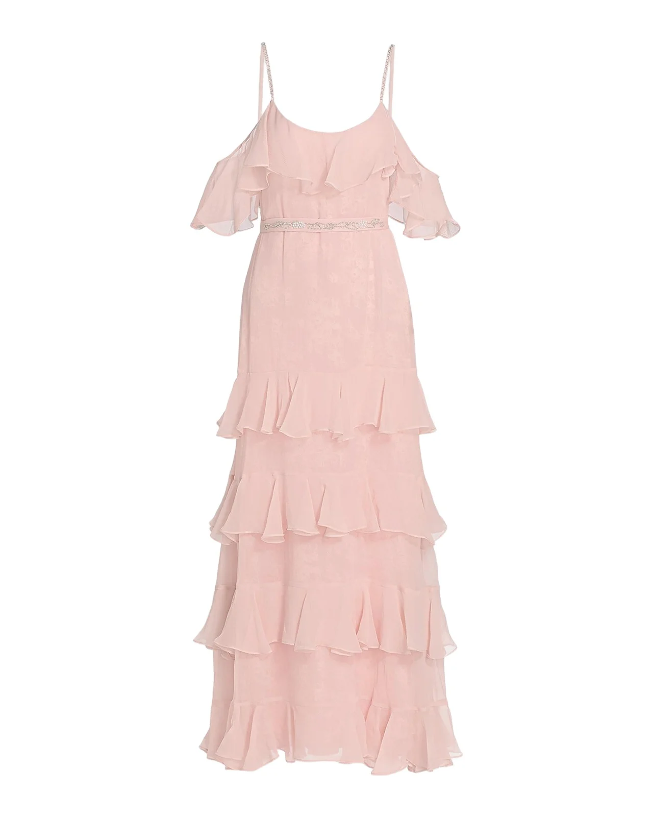 Laelia Rose-Print Ruffled Silk Maxi Dress Laelia Rose-Print Ruffled Silk Maxi Dress