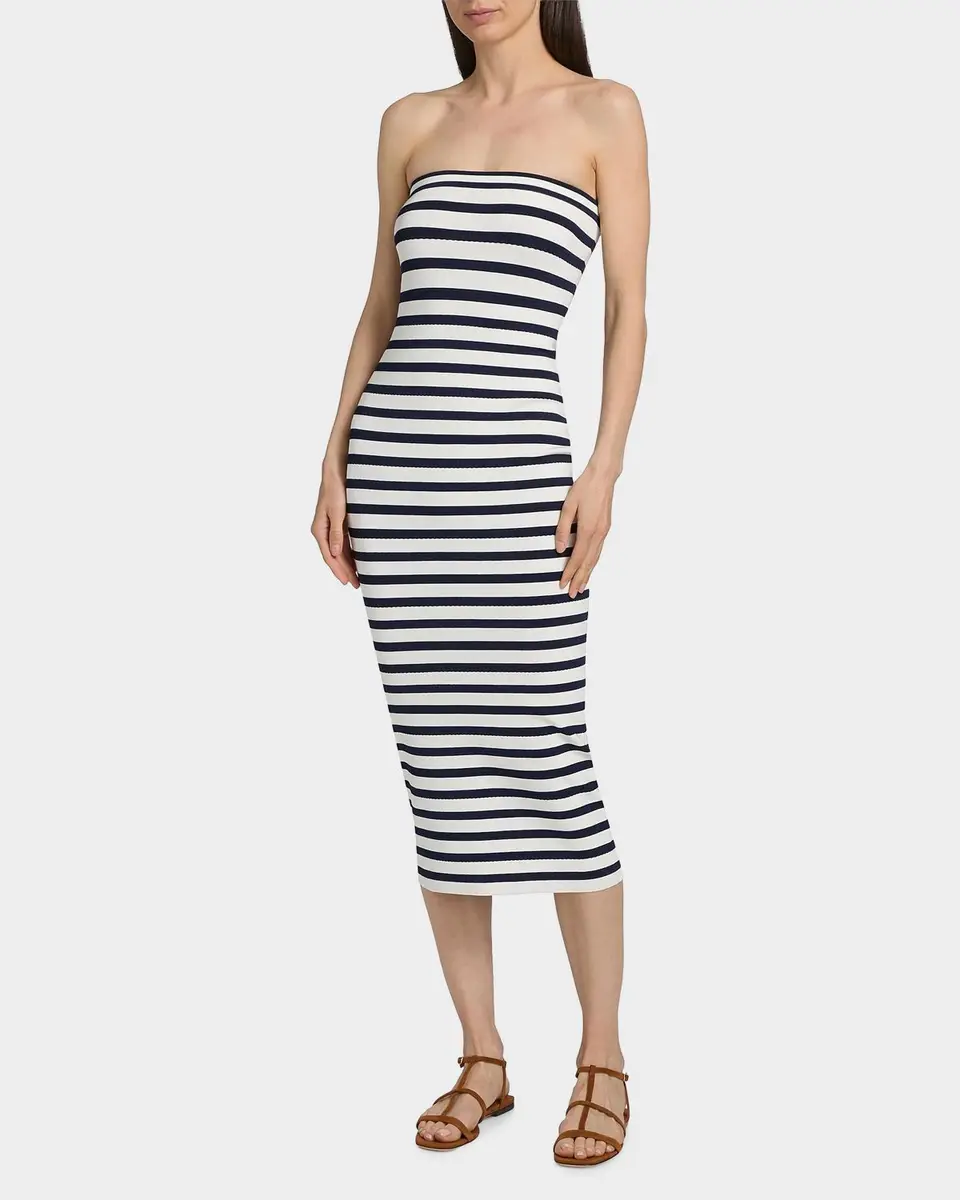 LoveShackFancy Gwynne Striped Strapless Midi Dress | Thumbnail 2 LoveShackFancy Gwynne Striped Strapless Midi Dress | Thumbnail 2