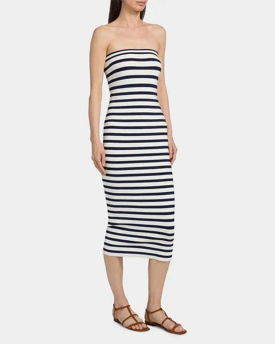 LoveShackFancy Gwynne Striped Strapless Midi Dress | Thumbnail 7 LoveShackFancy Gwynne Striped Strapless Midi Dress | Thumbnail 7
