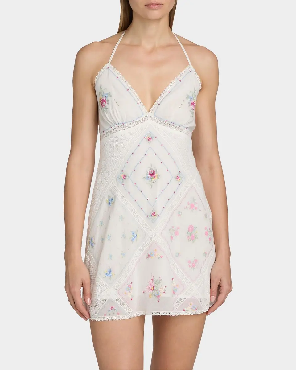 LoveShackFancy Elira Embroidered Cotton Minidress | Thumbnail 4 LoveShackFancy Elira Embroidered Cotton Minidress | Thumbnail 4