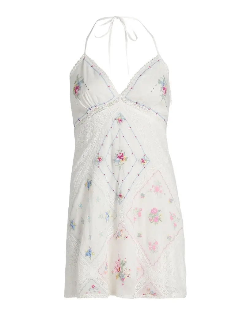 LoveShackFancy Elira Embroidered Cotton Minidress | Image 1 LoveShackFancy Elira Embroidered Cotton Minidress | Image 1
