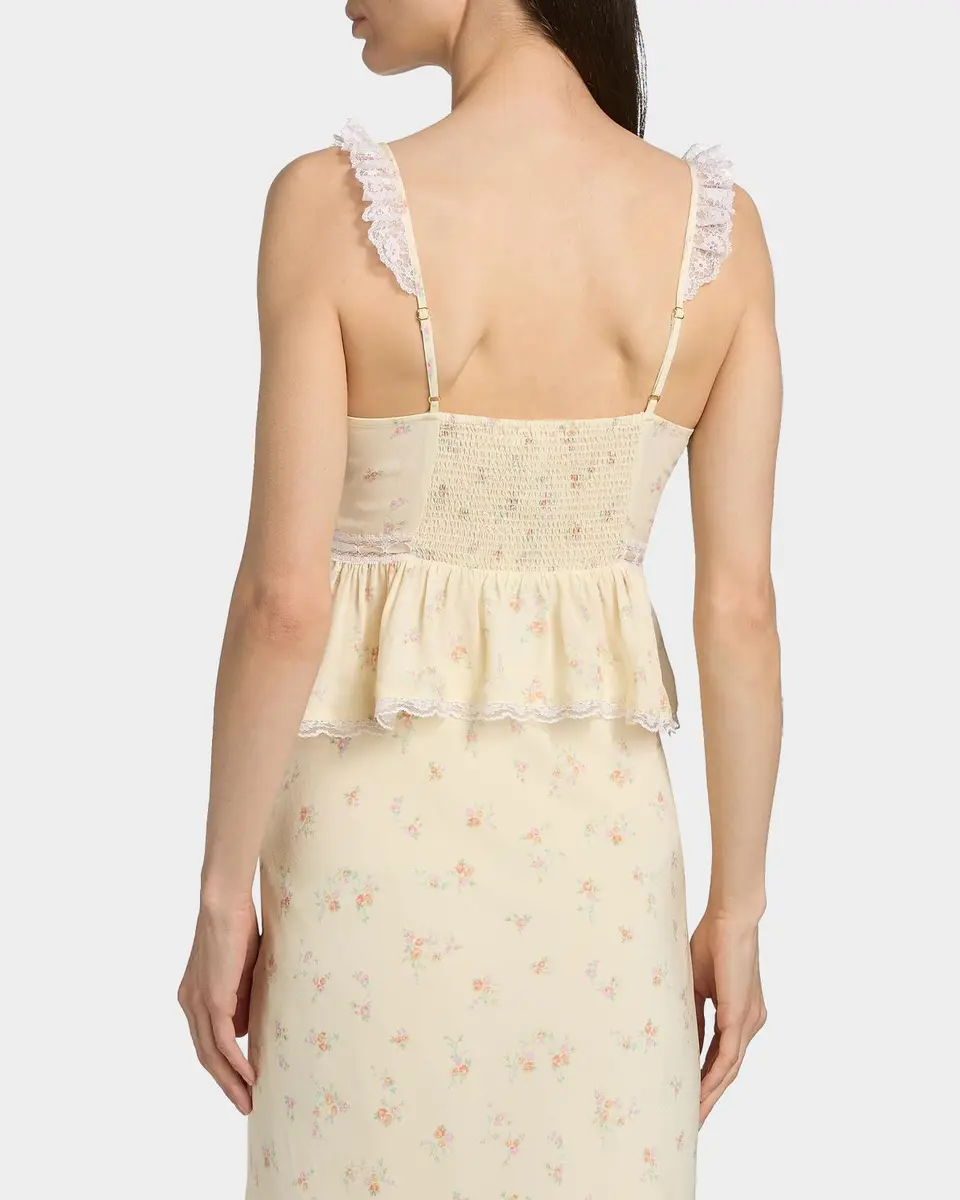 LoveShackFancy Nicoleta Floral Laced Top | Thumbnail 3 LoveShackFancy Nicoleta Floral Laced Top | Thumbnail 3