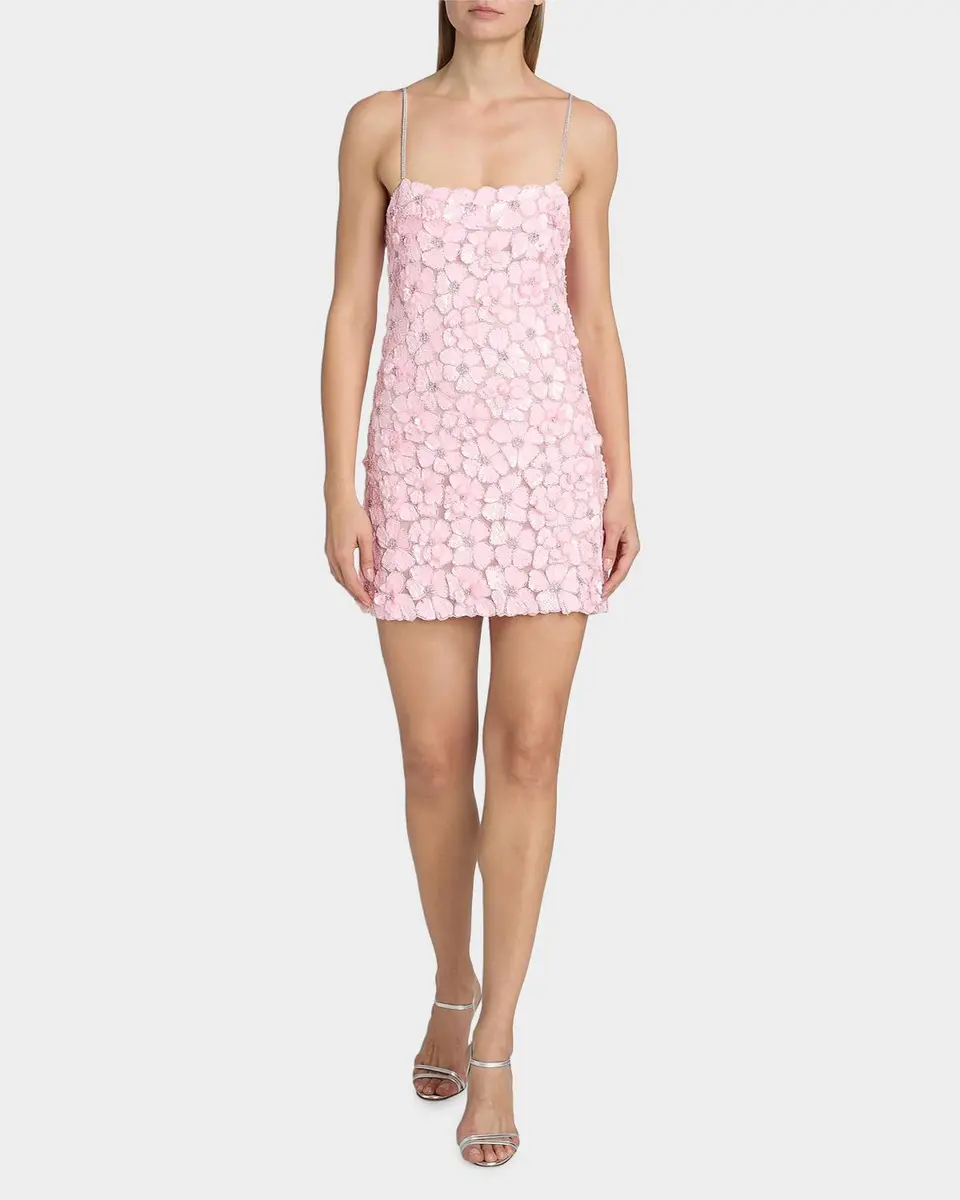LoveShackFancy Aleria Floral-Sequin A-Line Minidress | Thumbnail 2 LoveShackFancy Aleria Floral-Sequin A-Line Minidress | Thumbnail 2