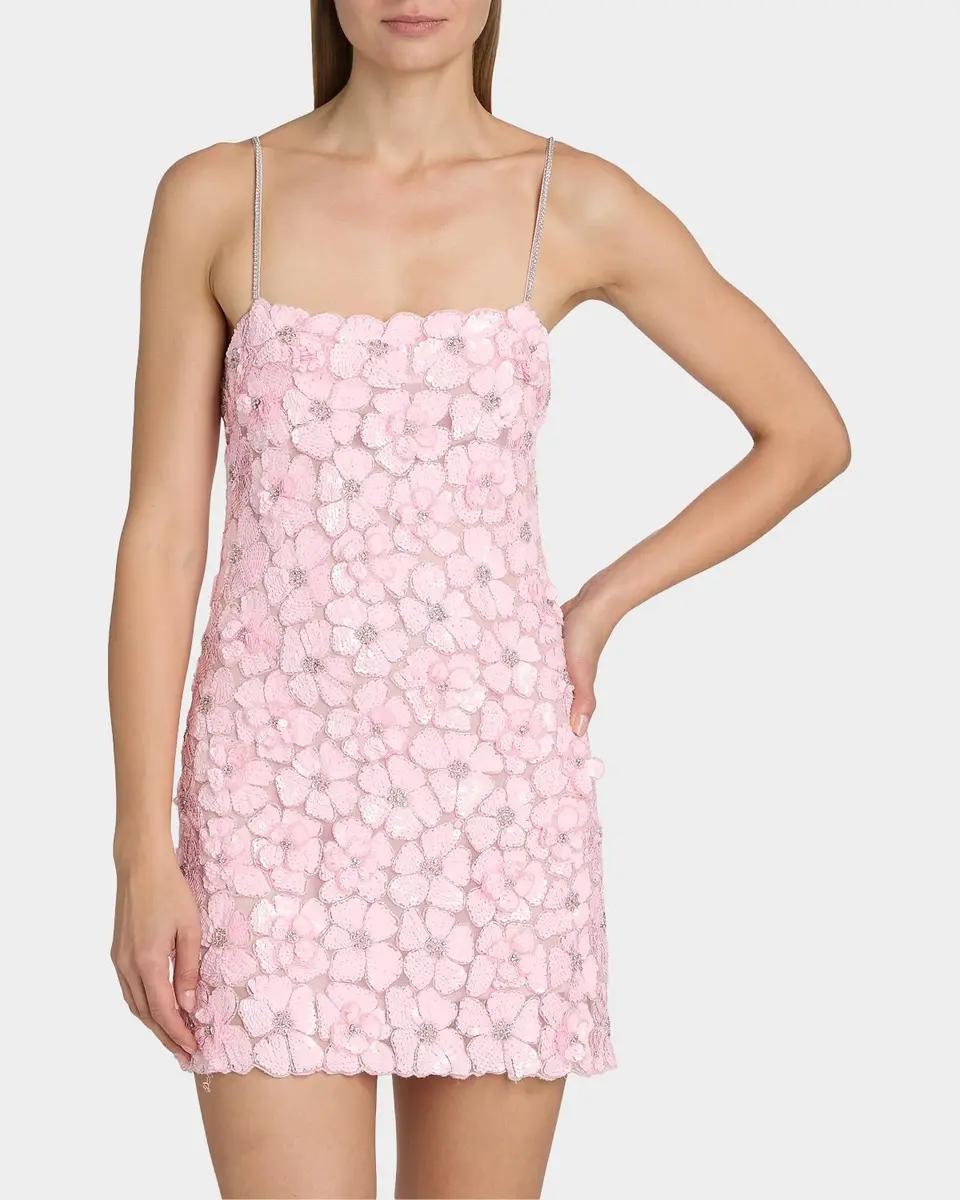 LoveShackFancy Aleria Floral-Sequin A-Line Minidress | Thumbnail 4 LoveShackFancy Aleria Floral-Sequin A-Line Minidress | Thumbnail 4