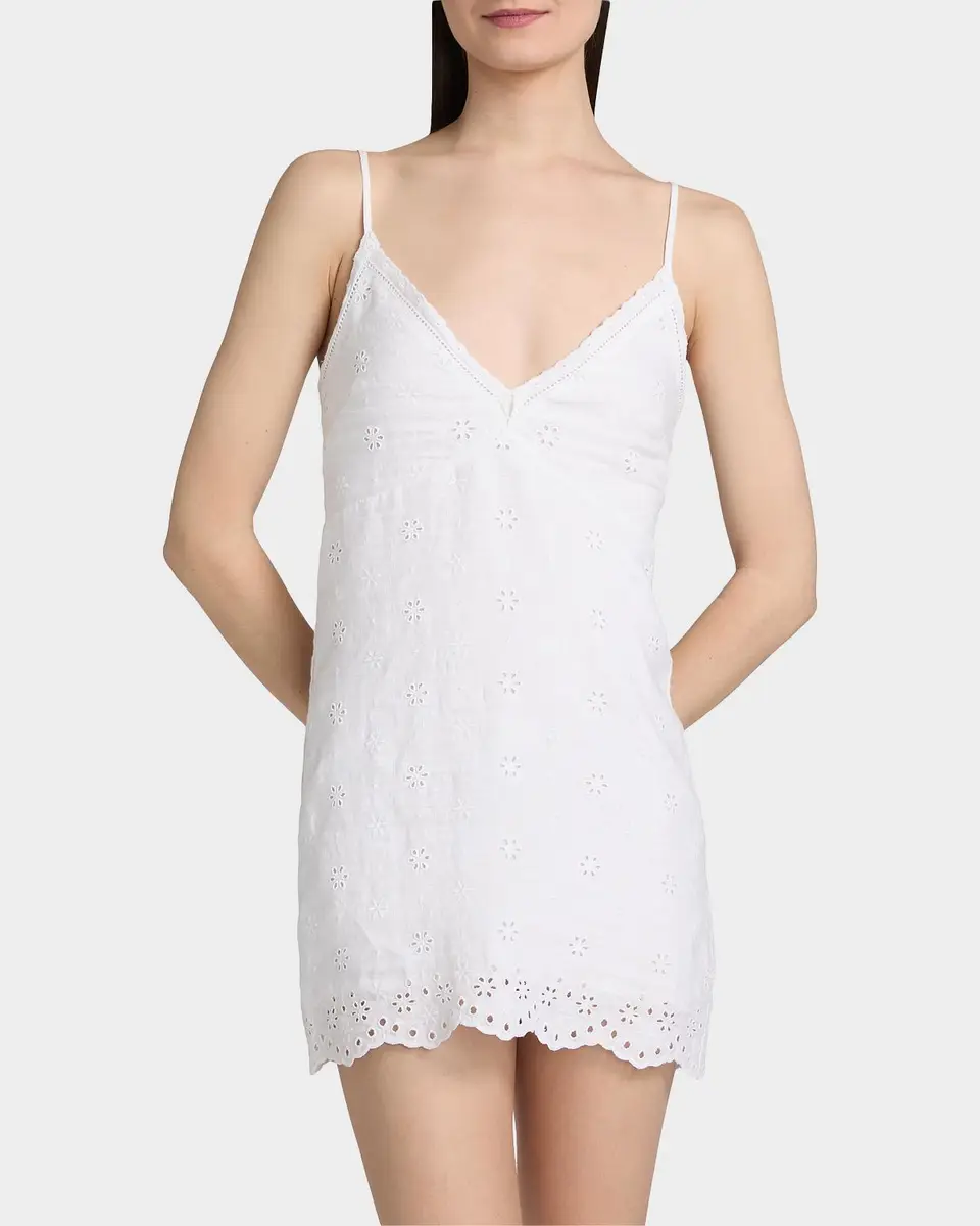 LoveShackFancy Peppy Eyelet Cotton Minidress | Thumbnail 4 LoveShackFancy Peppy Eyelet Cotton Minidress | Thumbnail 4