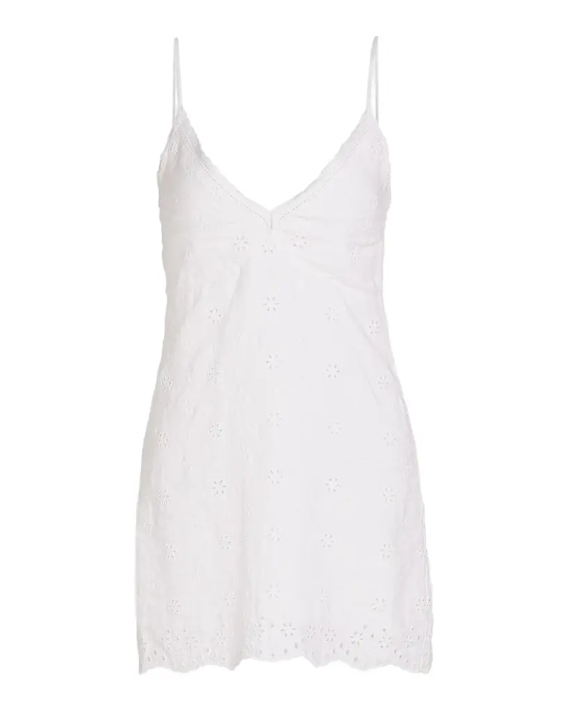 LoveShackFancy Peppy Eyelet Cotton Minidress | Image 1 LoveShackFancy Peppy Eyelet Cotton Minidress | Image 1