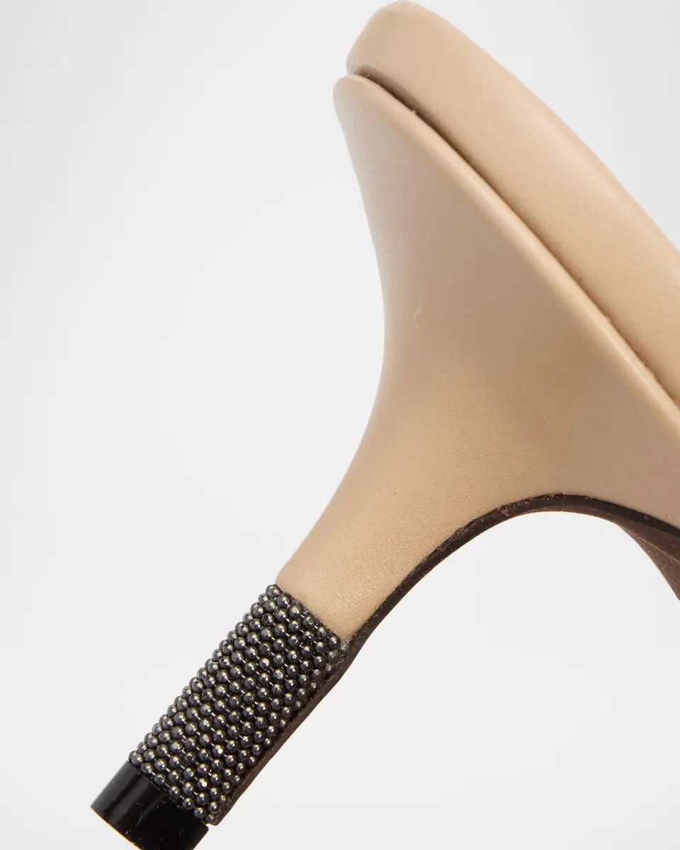 Brunello Cucinelli 50mm Monili Strappy Leather Sandals | Thumbnail 5
