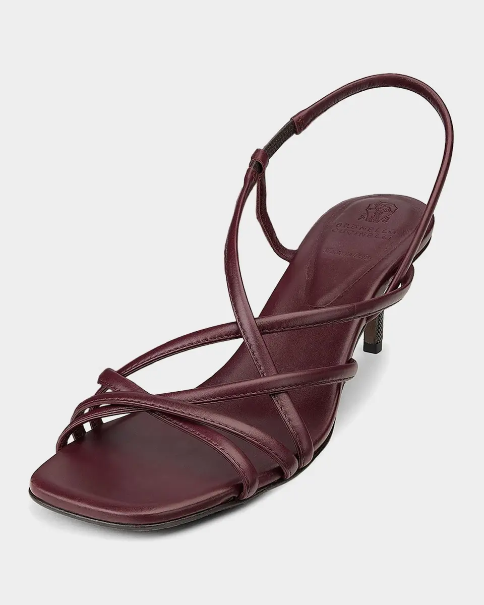 Brunello Cucinelli 50mm Monili Strappy Leather Sandals | Thumbnail 7