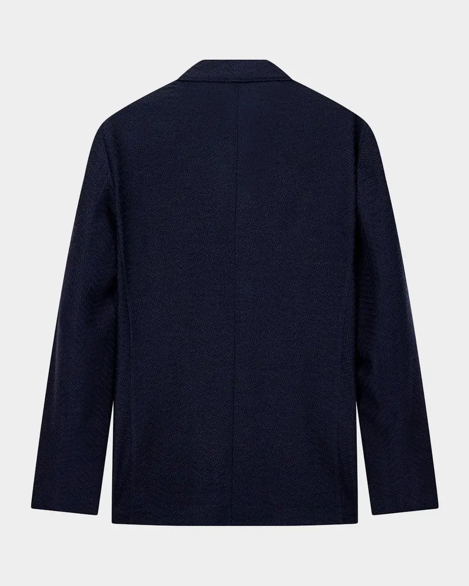Emporio Armani Men's Chevron Knit Blazer | Thumbnail 2 Emporio Armani Men's Chevron Knit Blazer | Thumbnail 2