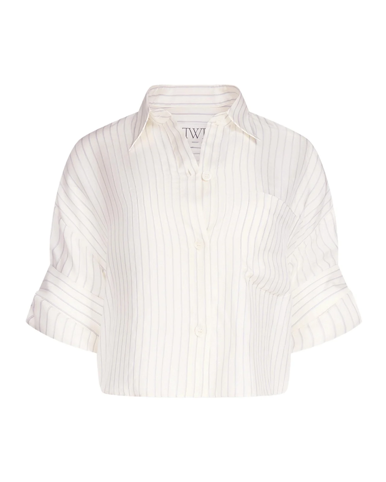 TWP Next Ex Striped Cropped Shirt