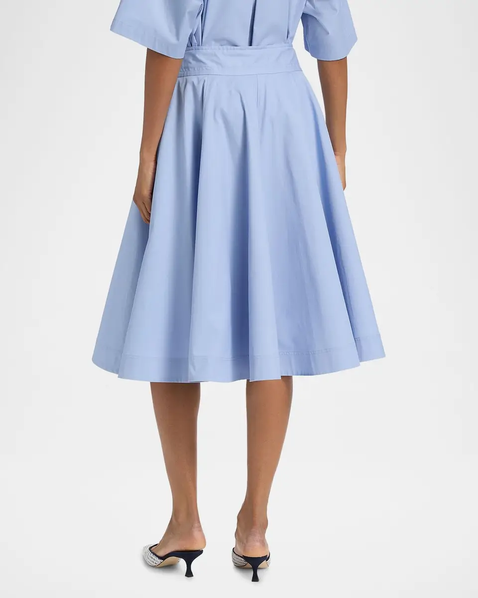 DEREK LAM 10 CROSBY Sage Cotton-Twill Wrap Skirt | Thumbnail 3 DEREK LAM 10 CROSBY Sage Cotton-Twill Wrap Skirt | Thumbnail 3