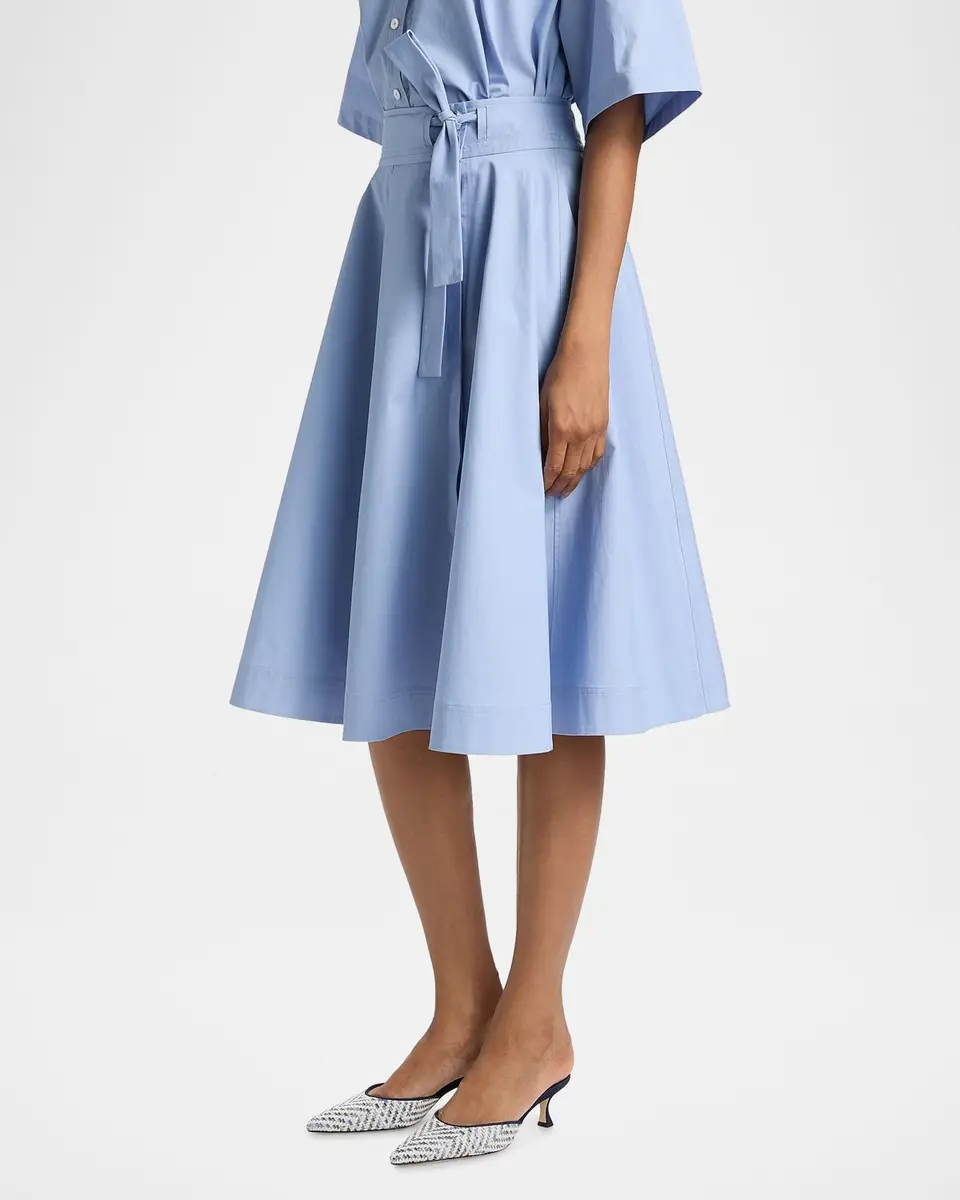 DEREK LAM 10 CROSBY Sage Cotton-Twill Wrap Skirt | Thumbnail 7 DEREK LAM 10 CROSBY Sage Cotton-Twill Wrap Skirt | Thumbnail 7