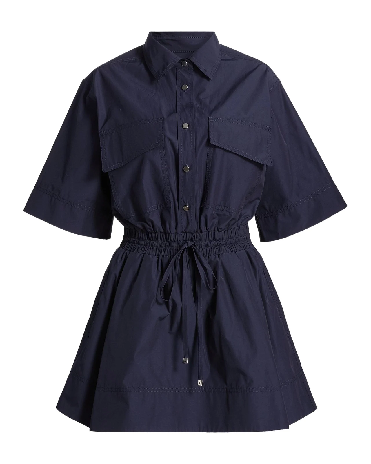 Sabrina Cotton-Poplin Drawstring Mini Dress Sabrina Cotton-Poplin Drawstring Mini Dress