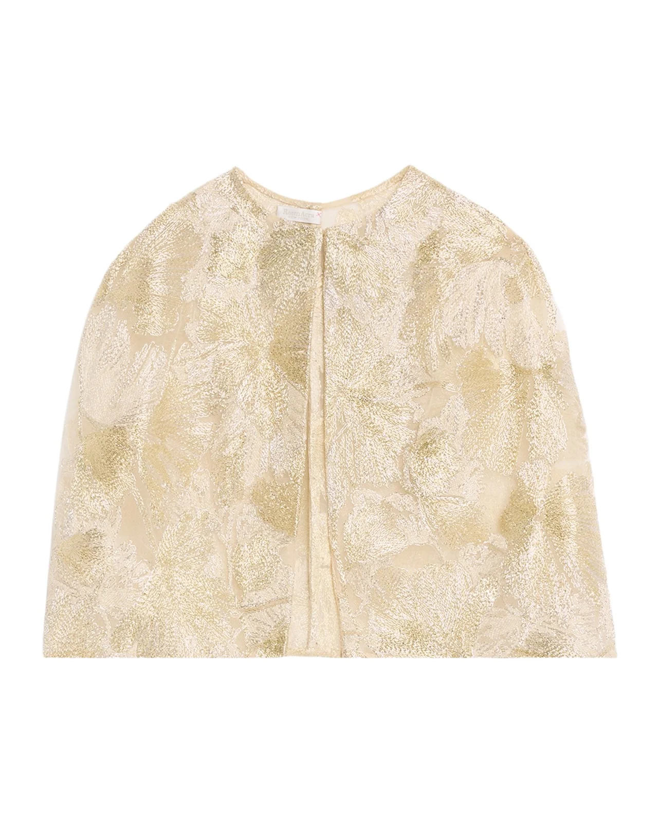 Metallic Raffia Embroidered Capelet