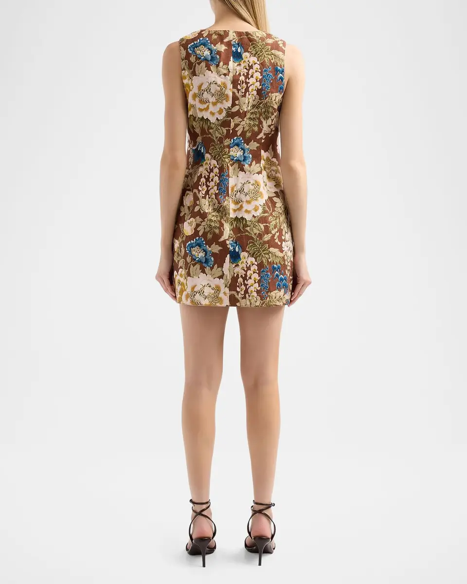 Cara Cara Rhapsody Floral Linen Mini Dress | Thumbnail 3