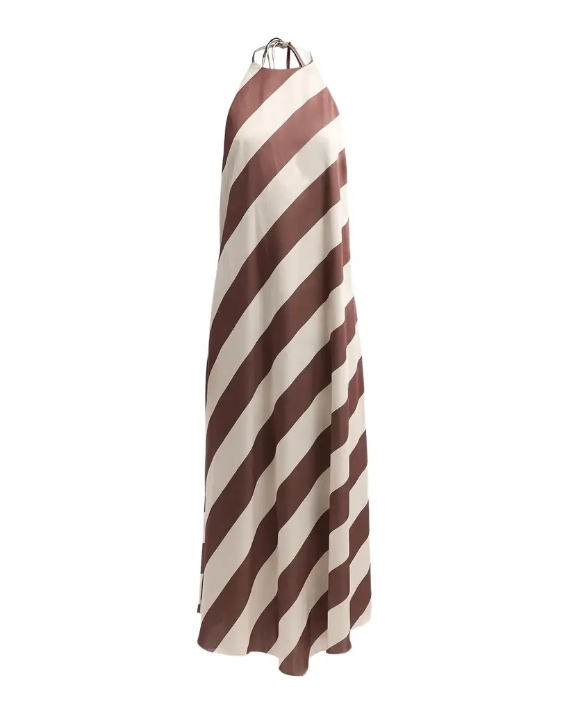 SEROYA Marci Striped Open-Back Midi Dress | Image 1 SEROYA Marci Striped Open-Back Midi Dress | Image 1