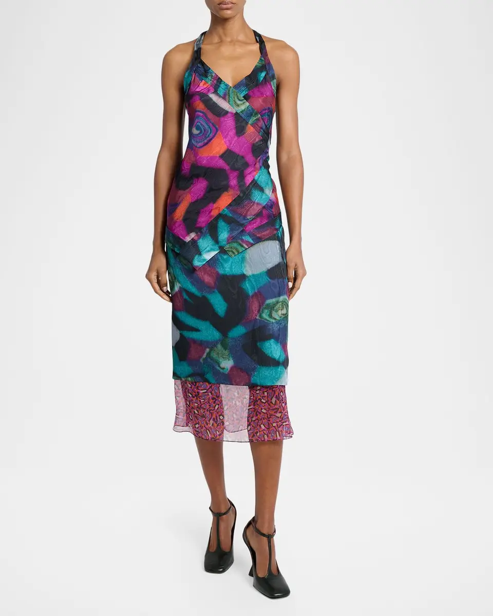 Dries Van Noten Halter Marble-Print Top | Thumbnail 2