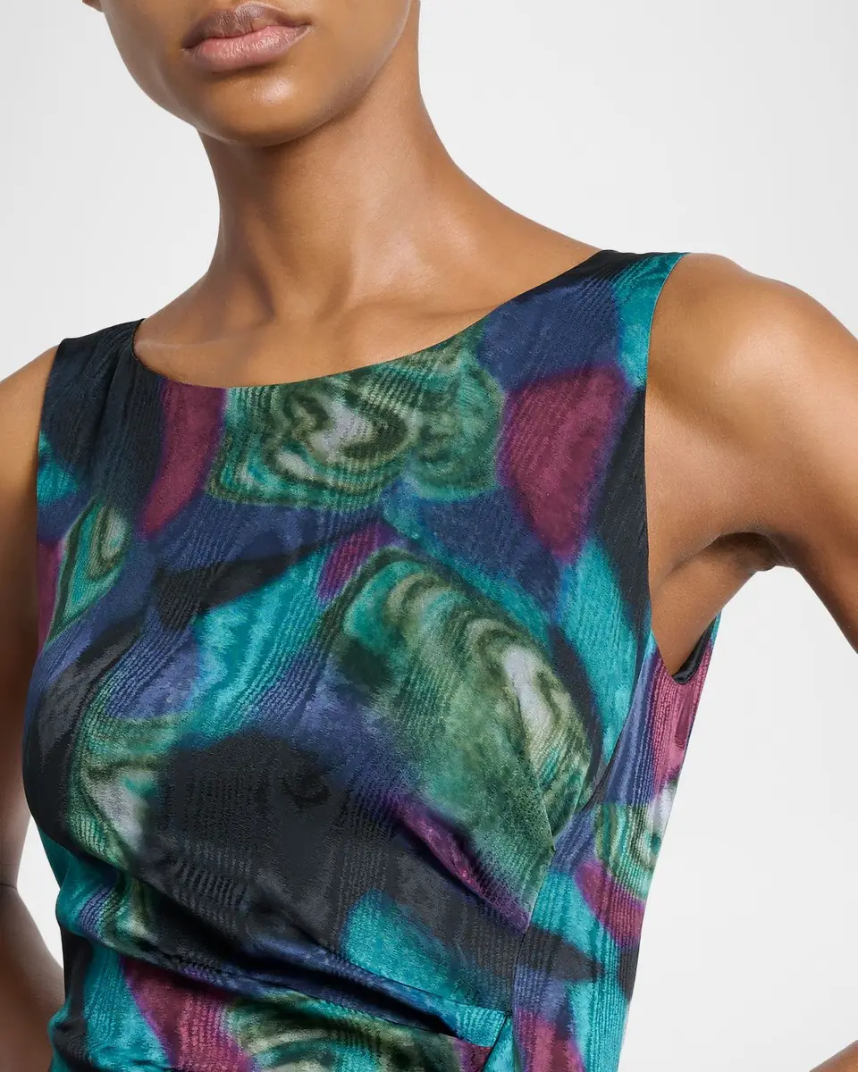 Dries Van Noten Dropps Sleeveless Ruched Ruffle Midi Dress | Thumbnail 5