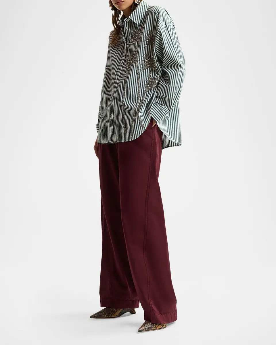 Essentiel Antwerp Kasper Sequined Striped Button-Front Shirt | Thumbnail 2 Essentiel Antwerp Kasper Sequined Striped Button-Front Shirt | Thumbnail 2