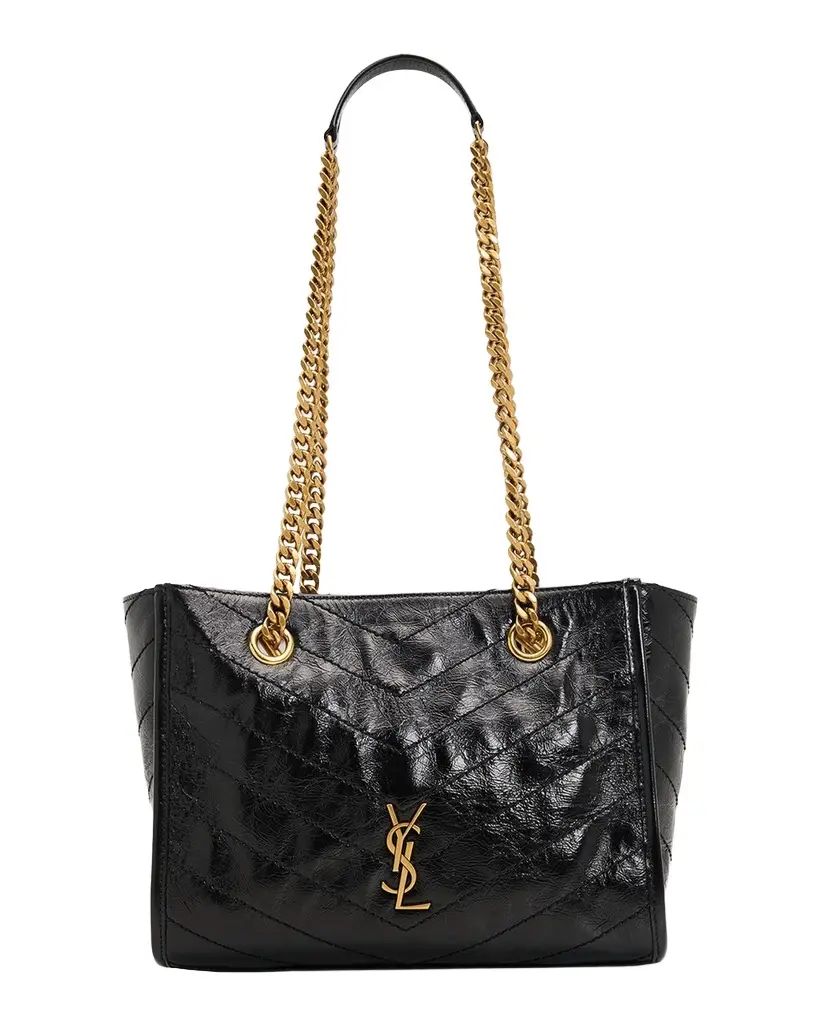 Saint Laurent Niki Small East-West Chevron Leather Shopping Bag | Image 1 Saint Laurent Niki Small East-West Chevron Leather Shopping Bag | Image 1