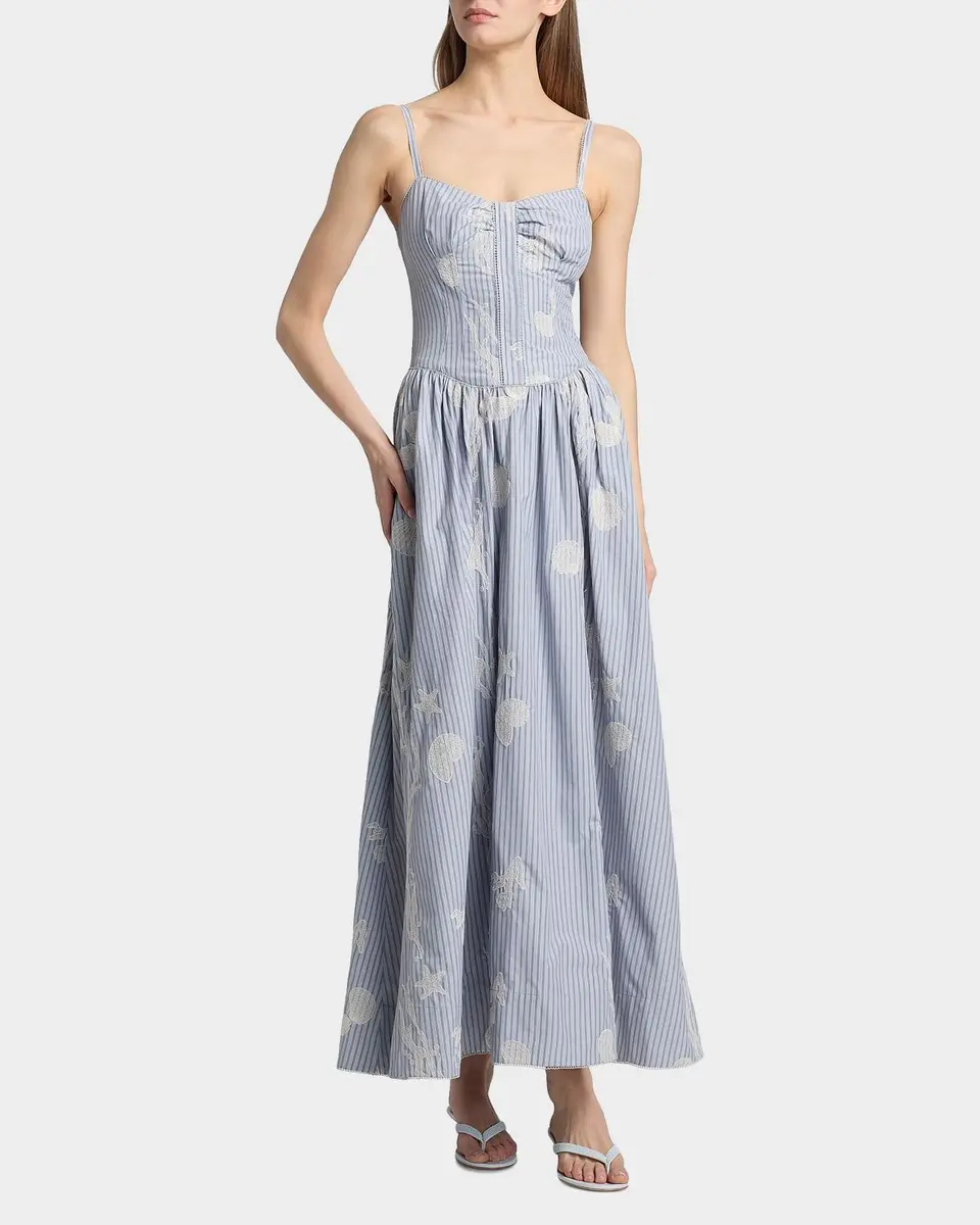 Amur Bronte Embroidered Cotton-Blend Maxi Dress | Thumbnail 4
