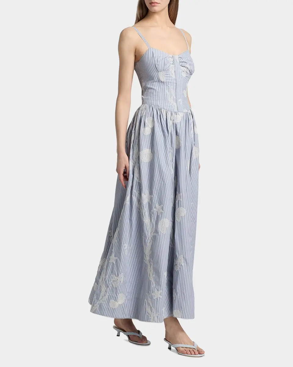 Amur Bronte Embroidered Cotton-Blend Maxi Dress | Thumbnail 6