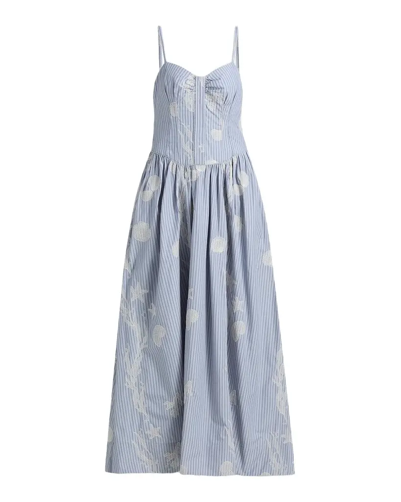 AMUR Bronte Embroidered Cotton-Blend Maxi Dress | Image 1 AMUR Bronte Embroidered Cotton-Blend Maxi Dress | Image 1