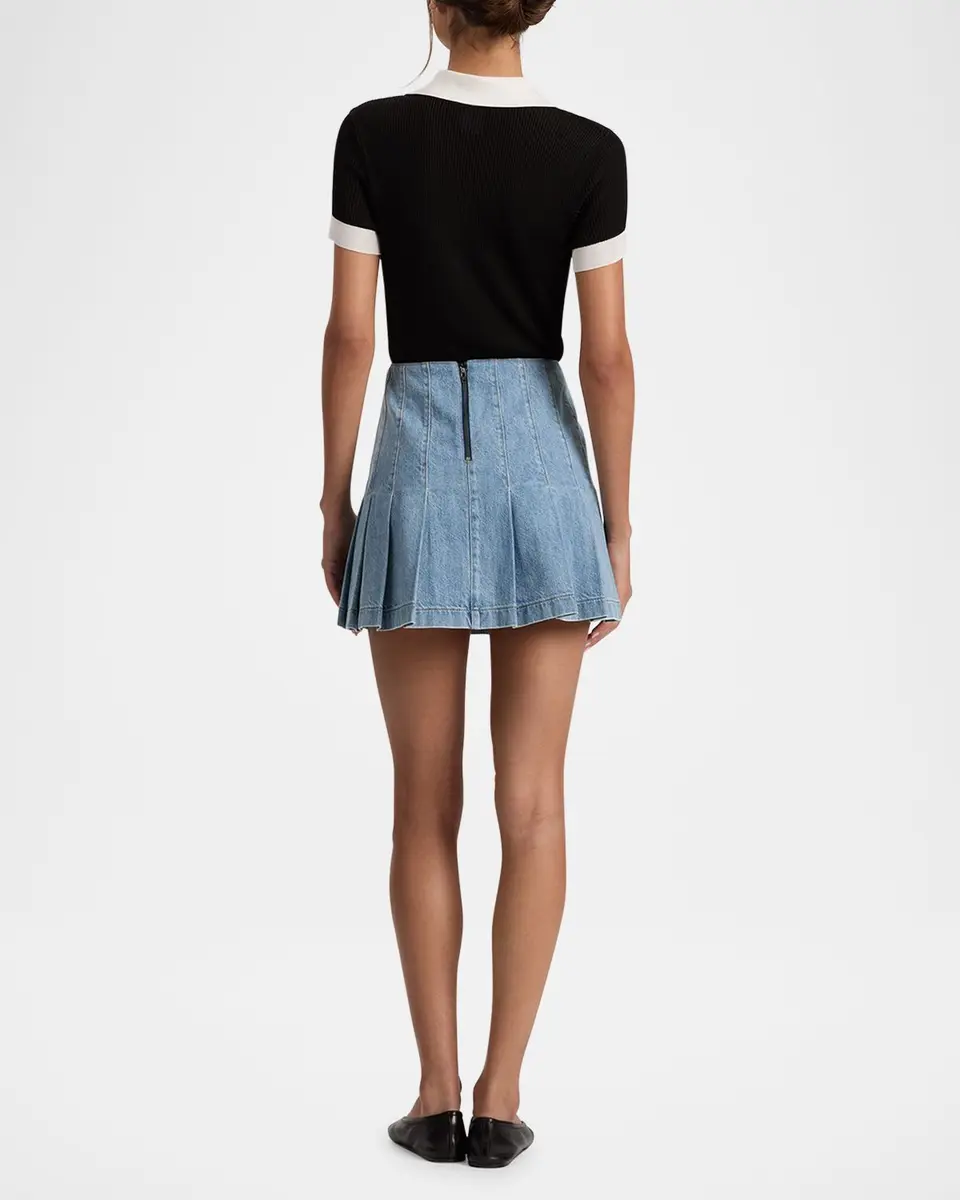 Alice + Olivia Carter Denim Mini Skirt | Thumbnail 3 Alice + Olivia Carter Denim Mini Skirt | Thumbnail 3