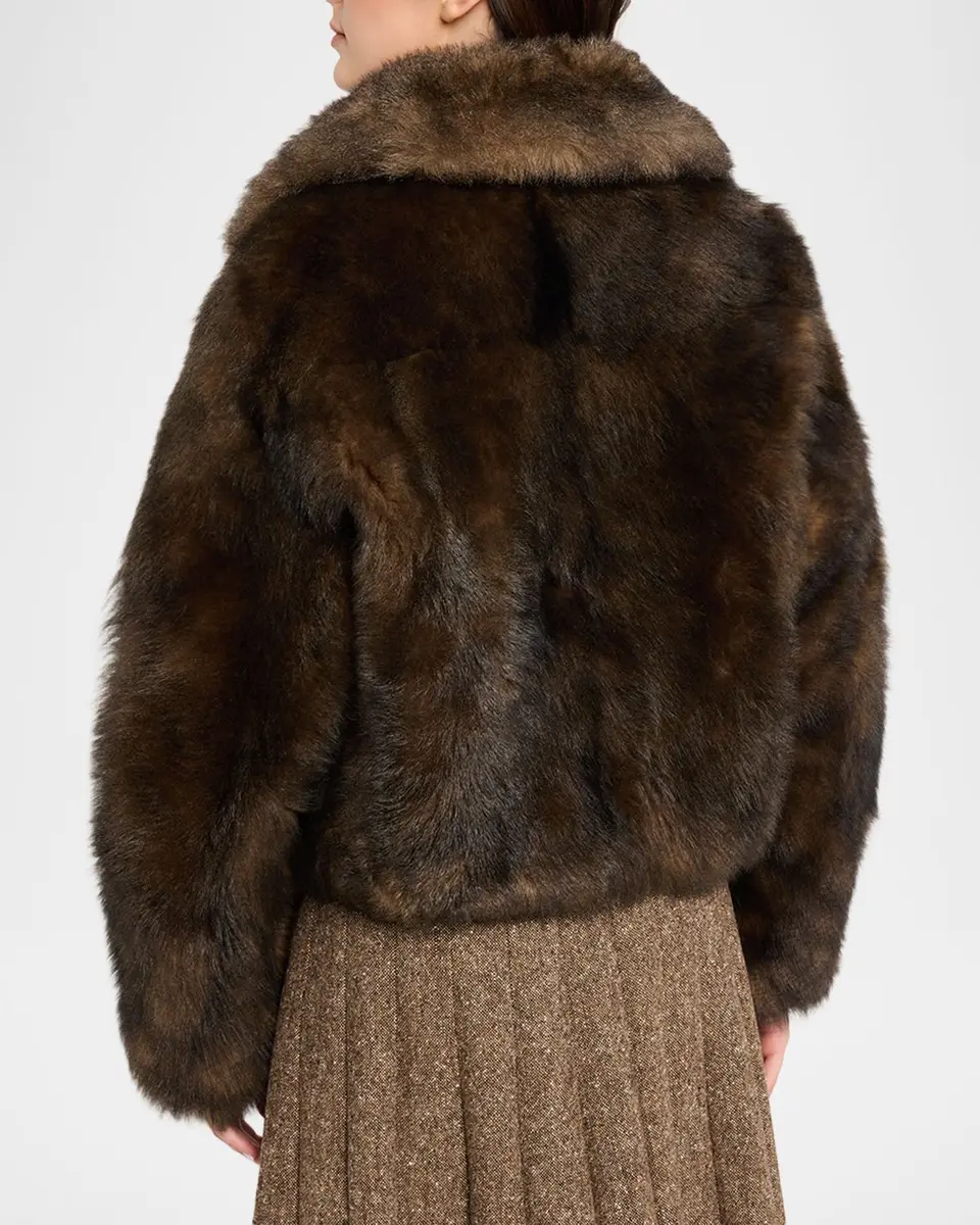 Brunello Cucinelli Lamb Shearling Zip Jacket With Monili Trim | Thumbnail 3 Brunello Cucinelli Lamb Shearling Zip Jacket With Monili Trim | Thumbnail 3